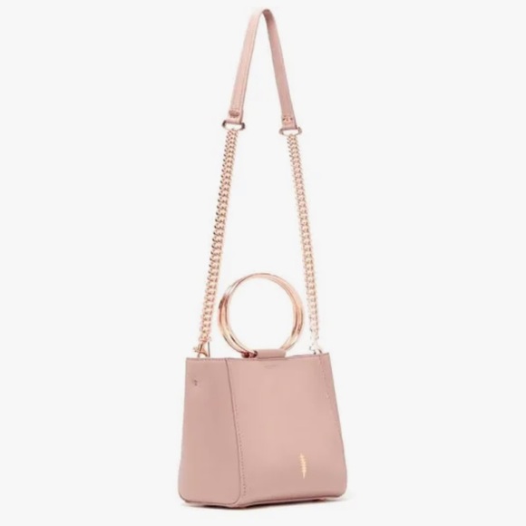 NWT THACKER le bucket mini leather satchel in mint brushed gold - Picture 1 of 14